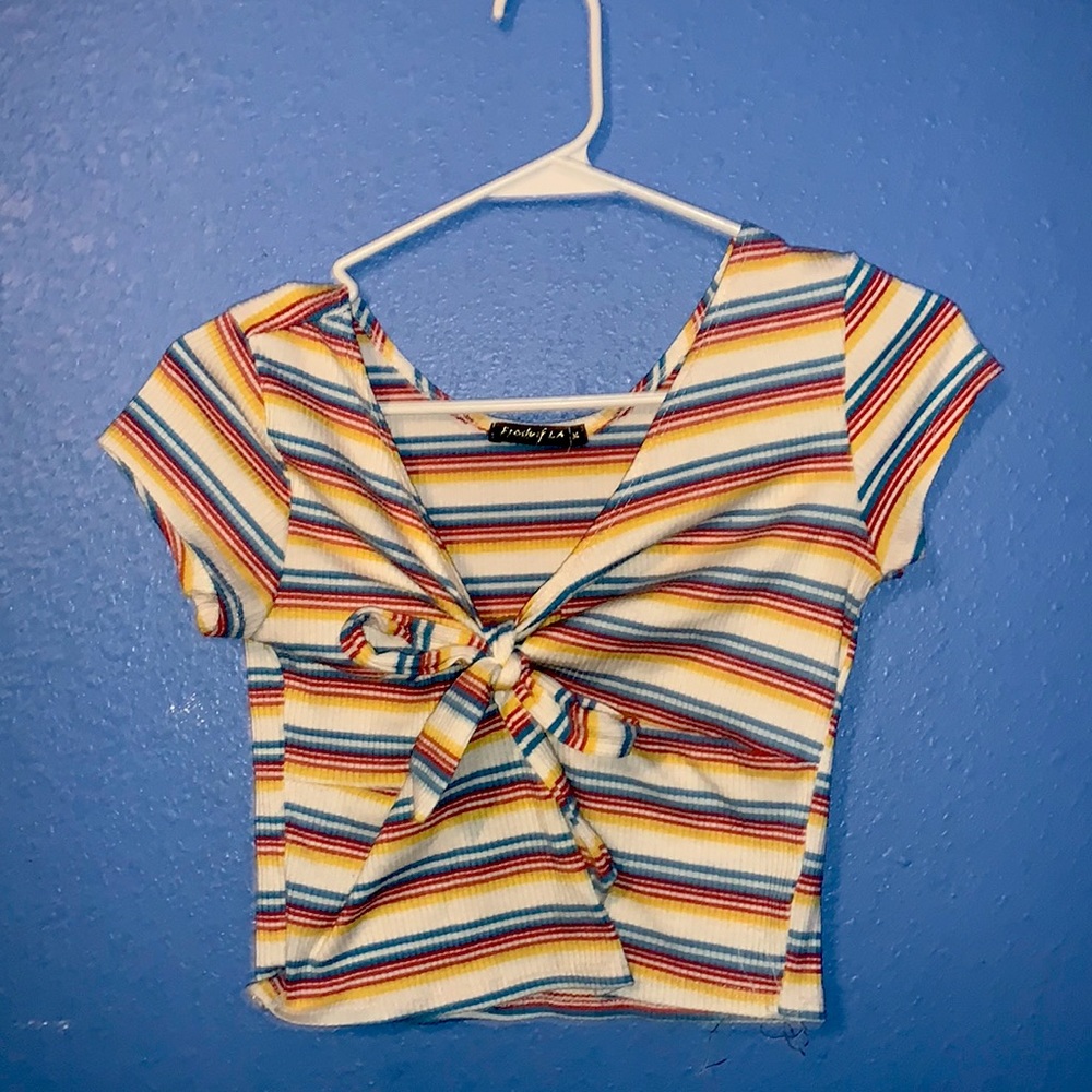 Rainbow top.